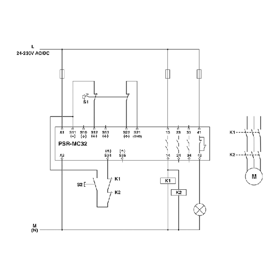 Relais de sécurité 24-230VAC/DC, 3NO+1NF, bornes à vis - PSR-MC32-3NO-1NC-24-230UC-SC Relais de sécurité 24-230VAC/DC, 3NO+1NF, bornes à vis - PSR-MC32-3NO-1NC-24-230UC-SC-Lire la description