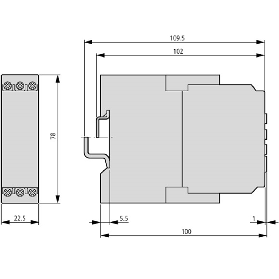 Relais de prot voltmétrique, 24-240VAC, 50/60 Hz, 24-240VDC - EMR6-VM600-A-1-Lire la description