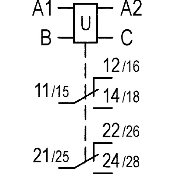 Relais de prot voltmétrique, 24-240VAC, 50/60 Hz, 24-240VDC - EMR6-VM600-A-1 Relais de prot voltmétrique, 24-240VAC, 50/60 Hz, 24-240VDC - EMR6-VM600-A-1-Lire la description