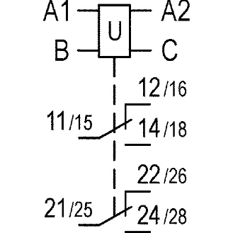 Relais de prot voltmétrique, 24-240VAC, 50/60 Hz, 24-240VDC - EMR6-VM600-A-1-Lire la description