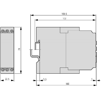 Relais de prot voltmétrique, 24-240VAC, 50/60 Hz, 24-240VDC - EMR6-VM600-A-1-Lire la description