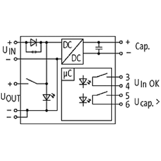 Module Buffer MB Cap Ultra IN: 20,4-26,4VDC OUT:23VDC/3A max. 7s - 85460-Lire la description