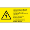 Warn-Kombischild ACHTUNG...Nur vom Fachpersonal, RoHS konform, 4-spr., Folie, 74x37mm