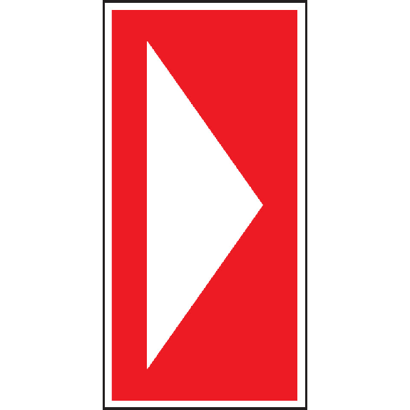 Richtungsangabe gerade, DIN/TR 4844-4, rot, Kunststoff, 75x150mm-Beschreibung lesen
