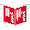 Brandschutz-Nasenschild Löschschlauch, Kunststoff, 200x200mm, ASR A1.3, DIN EN ISO 7010 F002