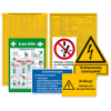Set-Warn-u.Hinweisschilder,VDE 0105-100 elek.Anlagen,Kunststoff/Polystyrol,7/VE