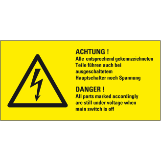 Warn-Kombischild Alle entsprechend gekennzeichn.Teile..., praxisbewährt, Folie, 100x50mm-Beschreibung lesen