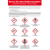 Schulungstafel Gefährliche Arbeitsstoffe, Symbole gemäß CLP, Kunststoff, 400x600mm