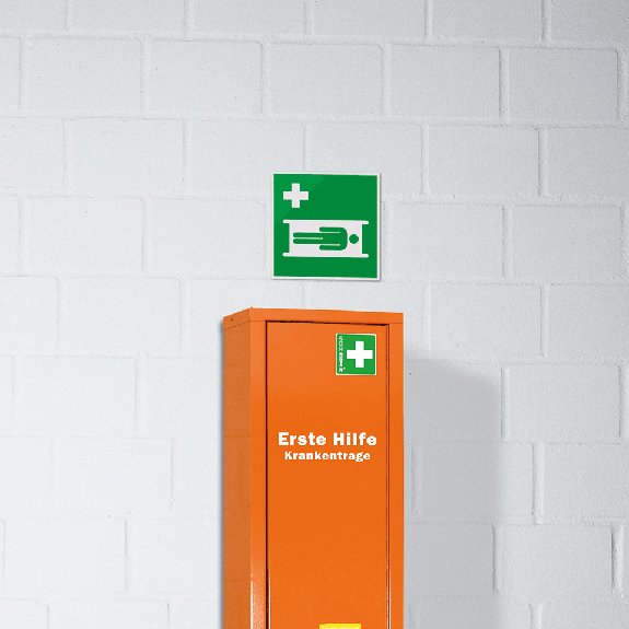 Rettungszeichen Krankentrage, Folie, selbstklebend, 200x200mm, ASR A1.3, DIN EN ISO 7010 E013 Rettungszeichen Krankentrage, Folie, selbstklebend, 200x200mm, ASR A1.3, DIN EN ISO 7010 E013-Beschreibung lesen
