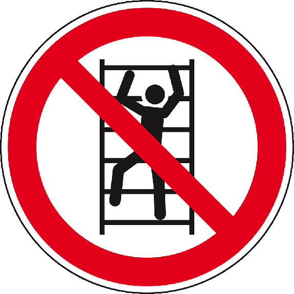 Verbotsschild Besteigen verboten, ASR/ISO, Aluminium, Ø 200mm Verbotsschild Besteigen verboten, ASR/ISO, Aluminium, Ø 200mm-Beschreibung lesen