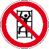 Verbotsschild Besteigen verboten, ASR/ISO, Aluminium, Ø 200mm