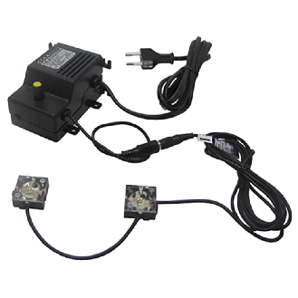 Kit 2 LEDS, 2x1 W, 230 Vac, driver câble 2m et câble prise 2m - K5LED1W-Lire la description