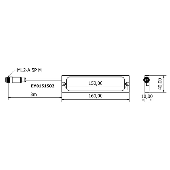 Lampe linéaire 160mm LED RGBW 120° 5.5W 24VDC IP68 M12 5P+C3m - EY0151S02 Lampe linéaire 160mm LED RGBW 120° 5.5W 24VDC IP68 M12 5P+C3m - EY0151S02-Lire la description