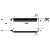 Lampe 441mm LED 120° 19,5W 230VAC IP67 Câble 3m - TA0322S02W