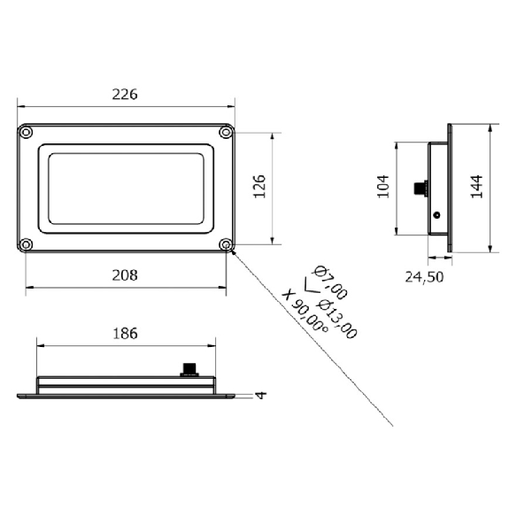 Lampe LED 226 mm, 120°, 10,5 W, 24 Vdc, M12-A 4P - MY0121S01 Lampe LED 226 mm, 120°, 10,5 W, 24 Vdc, M12-A 4P - MY0121S01-Lire la description