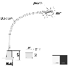 Lampe avec bras flexible 700mm, LED 120°, 4.5W, 230Vac, Gris clair - 960122SF3 Lampe avec bras flexible 700mm, LED 120°, 4.5W, 230Vac, Gris clair - 960122SF3