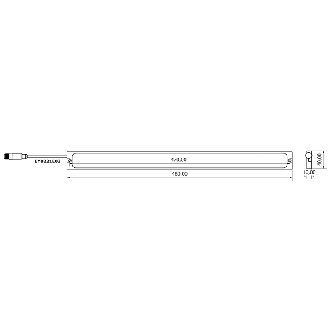 Lampe linéaire 480mm LED 120°, 10 W, 24 Vdc, IP67, M12 3P+C0.3m - EY0221E03-Lire la description
