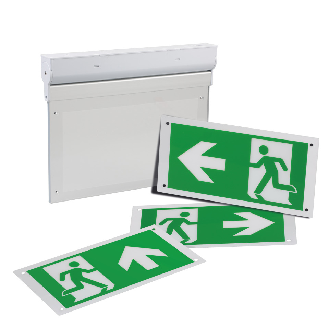 b-lite LED-Rettungsleuchte L-Lux Standard ECO,manuelle Testfunktiion, 307x232x35mm-Beschreibung lesen