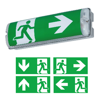 Einzelbatterie-Rettungszeichenleuchte V-LUX Standard,Wand/Decke,345x110x60mm-Beschreibung lesen