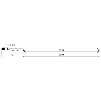 Lampe linéaire 480mm LED RGBW 120° 22W 24VDC IP68 M12 5P+C3m - EY0451S02-Lire la description