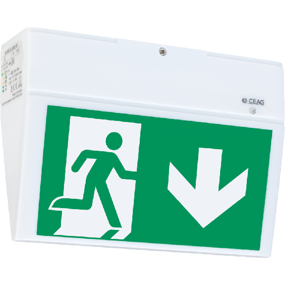 CEAG Sicherheitsleuchte EURO X LED AT, f.Wand- und Deckenaufbau, weiß, 230x60x163mm-Beschreibung lesen