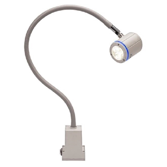 Lampe bras flexible 700mm, LED 40°, 3W, 230Vac, DIMMER, Gris clair - SF0322S08-Lire la description