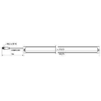 Lampe linéaire 910mm LED RGBW 120°44W 24VDC IP68 M12 5P+C3m - EY0851S02-Lire la description