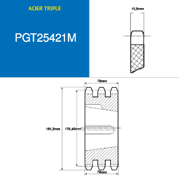 CMW - Pignone con mozzo smontabile 3020 - Tripla dentatura - 16B3 - 21 denti - passo 25,4 mm CMW - Pignone con mozzo smontabile 3020 - Tripla dentatura - 16B3 - 21 denti - passo 25,4 mm-Leggi tutto