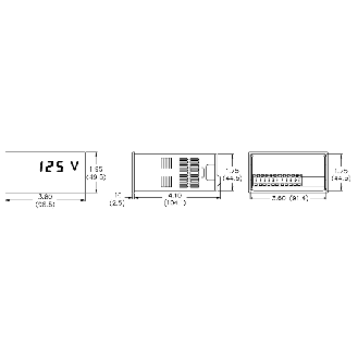 Indicateur de tension AC (600V) 3digits 14mm rouge, 100-230Vac - PAXLHV00-Lire la description