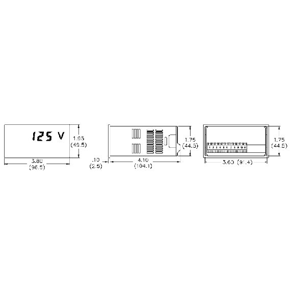 Indicateur de tension AC (600V) 3digits 14mm rouge, 100-230Vac - PAXLHV00 Indicateur de tension AC (600V) 3digits 14mm rouge, 100-230Vac - PAXLHV00-Lire la description