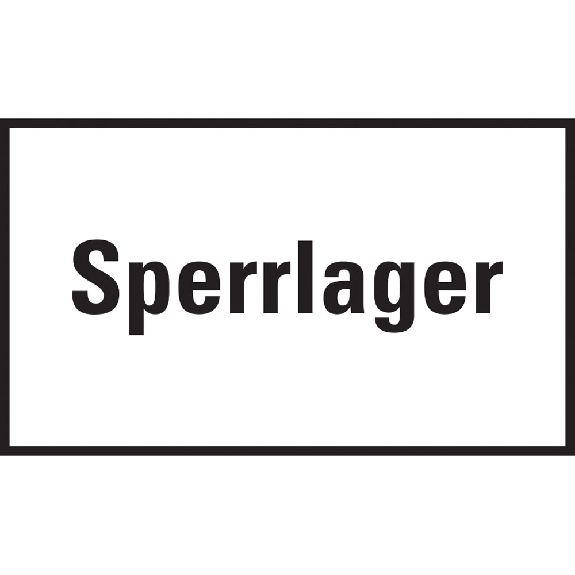 Hinweisschild Sperrlager, Kunststoff, 200x300mm Hinweisschild Sperrlager, Kunststoff, 200x300mm-Beschreibung lesen