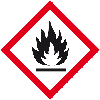 Gefahrensymbol Flamme GHS 02, Folie, selbstklebend, 52x52mm, 500/Rolle, GHS-Verordnung