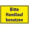 Hinweisschild Bitte Handlauf benutzen, Kunststoff, 300x200mm