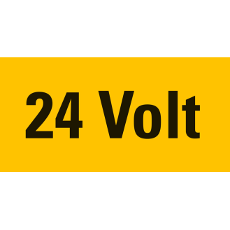 Warnschild 24 Volt, RoHS konform, Folie, selbstklebend, 52x26mm, 10/Bogen-Beschreibung lesen