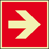 PERMALIGHT power langnachleuchtend Brandschutzschild Richtungsangabe, ASR/ISO, Kunststoff, 200x200mm PERMALIGHT power langnachleuchtend Brandschutzschild Richtungsangabe, ASR/ISO, Kunststoff, 200x200mm