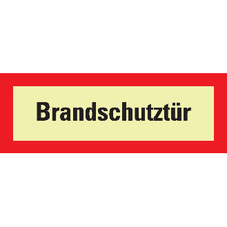 PERMALIGHT power langnachleuchtend Feuerwehrschild Brandschutztür.., Folie, selbstklebend, 210x74mm-Beschreibung lesen