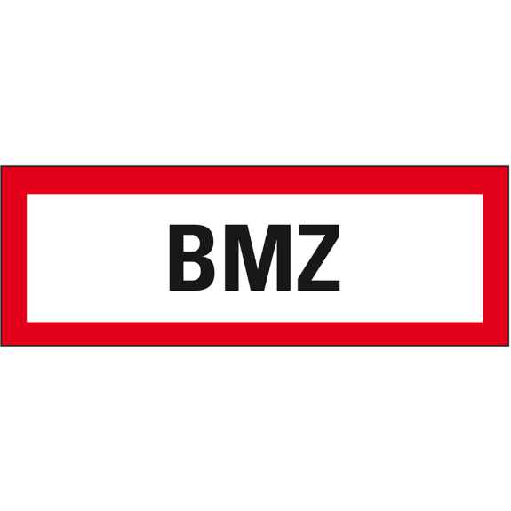 Feuerwehrschild BMZ, Folie, selbstklebend, 210x74mm, DIN 4066 Feuerwehrschild BMZ, Folie, selbstklebend, 210x74mm, DIN 4066-Beschreibung lesen