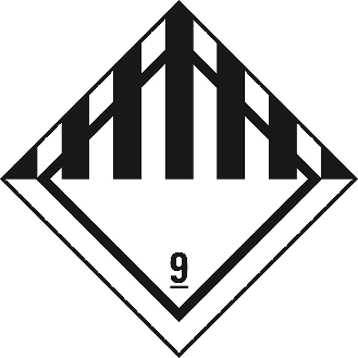 Verpackungskennzeichen Kl.9 Ver.gef.Stoffe, Haftpapier, permanent, 50x50mm, 1000/Rolle, IMDG-Code, GGVSEB, ADR, IATA-Beschreibung lesen