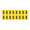 Buchstabe K, gelb/schwarz, Folie, Schrifthöhe 25mm, 22x36mm, 320 Stück/Packung Buchstabe K, gelb/schwarz, Folie, Schrifthöhe 25mm, 22x36mm, 320 Stück/Packung