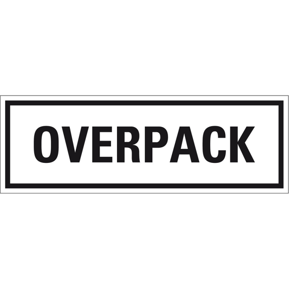 Verpackungskennzeichen OVERPACK, Folie, seewasserbeständig, 147x50 mm, 500/Rolle, IMDG-Code, GGVSEB, ADR Verpackungskennzeichen OVERPACK, Folie, seewasserbeständig, 147x50 mm, 500/Rolle, IMDG-Code, GGVSEB, ADR-Beschreibung lesen