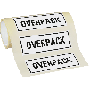 Verpackungskennzeichen OVERPACK, Folie, seewasserbeständig, 147x50 mm, 500/Rolle, IMDG-Code, GGVSEB, ADR Verpackungskennzeichen OVERPACK, Folie, seewasserbeständig, 147x50 mm, 500/Rolle, IMDG-Code, GGVSEB, ADR
