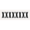 Buchstabe X, weiß/schwarz, Folie, Schrifthöhe 40mm, 52,9x23,8mm, 10/Bogen