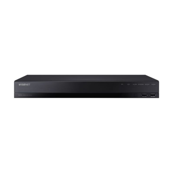 HRX-1634 Hanwha Vision, Multisignal Video Rekorder,16x AHD/HDTVI/HDCVI/FBAS, max. 18x IP, H.265, 2x SATA, ohne HDD-Lire la description