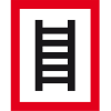 Feuerwehrschild Stelle zum Anleitern, DIN 4066, Aluminium, 200x250mm, DIN 4066