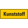 Hinweisschild Kunststoff, gelb/schwarz, Folie, selbstklebend, 297x105mm