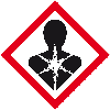 Gefahrensymbol Gesundheitsgefahr GHS 08, Folie, selbstklebend, 18x18mm, 8/Bogen, GHS-Verordnung
