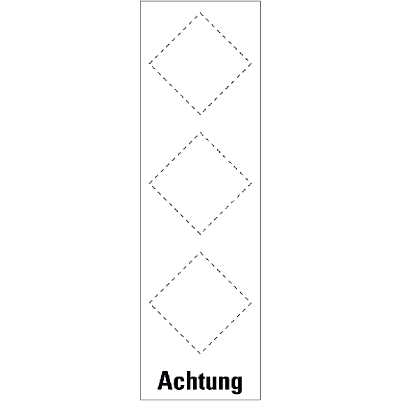 Grundetikett Achtung, für 3 GHS-Piktogramme, Folie, selbstklebend, 88x247mm Grundetikett Achtung, für 3 GHS-Piktogramme, Folie, selbstklebend, 88x247mm-Beschreibung lesen