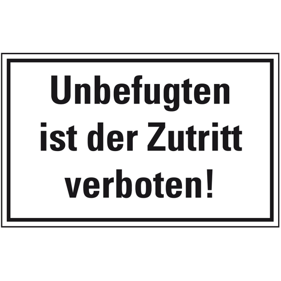 Hinweisschild Unbefugten ist der Zutritt verboten, Aluminium, 300x200mm Hinweisschild Unbefugten ist der Zutritt verboten, Aluminium, 300x200mm-Beschreibung lesen