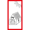 Hinweisschild Photovoltaikanlage mit Batteriespeicher..., VDE-AR, Folie, 100x50mm, VDE Hinweisschild Photovoltaikanlage mit Batteriespeicher..., VDE-AR, Folie, 100x50mm, VDE