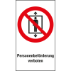 Verbots-Kombischild Personenbeförderung verboten, Folie, 140x250mm, ASR A1.3, DIN EN ISO 7010 P027 Verbots-Kombischild Personenbeförderung verboten, Folie, 140x250mm, ASR A1.3, DIN EN ISO 7010 P027